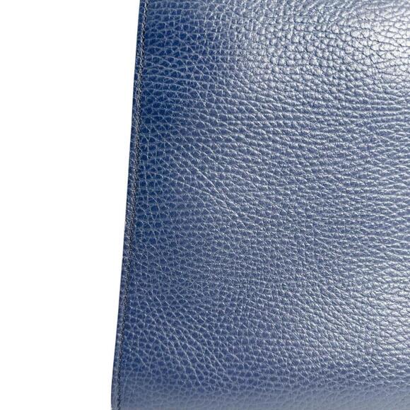 GUCCI Blue Leather Bamboo Bag - Picture 11 of 16